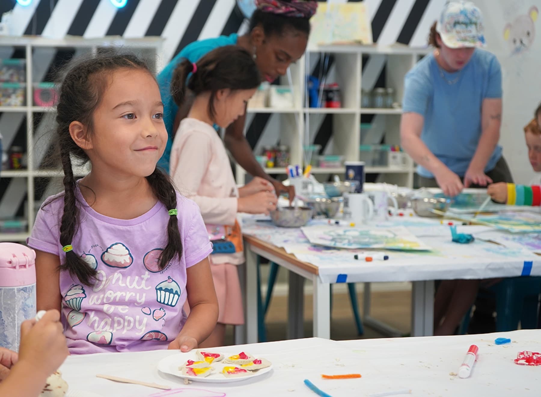 A busy afternoon in the PLAYDAY studio